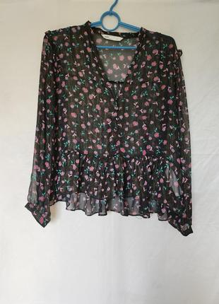 Блуза в цветочный принт от zara4 фото