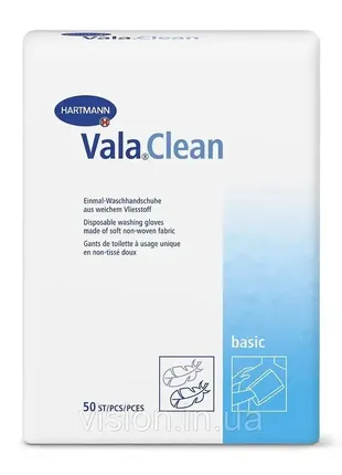 Одноразові рукавички для миття вала клін бейсік / vala clean basic 50шт1 фото