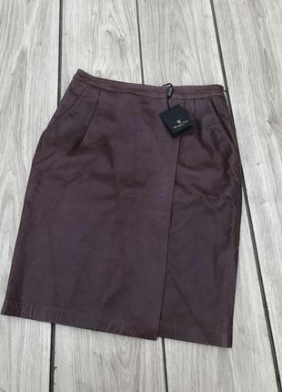 Юбка шкіряна massimo dutti кожаная натуральная zara h&m мини миди коротка спідниця