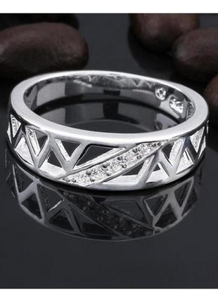 🏵шикарное кольцо в серебре 925 с цирконами,фианитами, 18 р., новое! арт. 80802 фото
