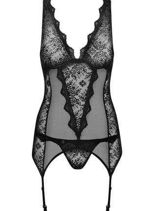 Emperita corset obsessive чорний корсет і стрінги жіноча білизна2 фото