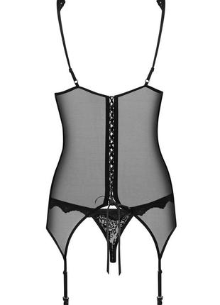 Emperita corset obsessive черный корсет и стринги женское белье3 фото