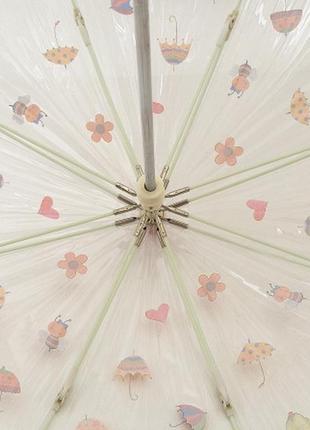 Прозрачный детский зонт zest. расцветка друзья5 фото