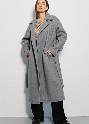 Жіноче довге кашемірове пальто завдовжки міді