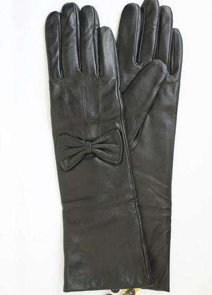 Жіночі шкіряні рукавички сенсорні довгі2 фото