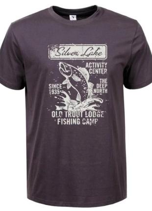 Чоловіча бавовняна футболка з принтом риби