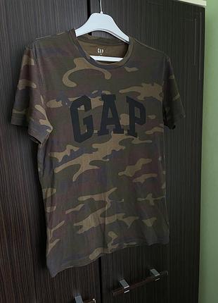 ‼️футболка gap big logo камуфляжна