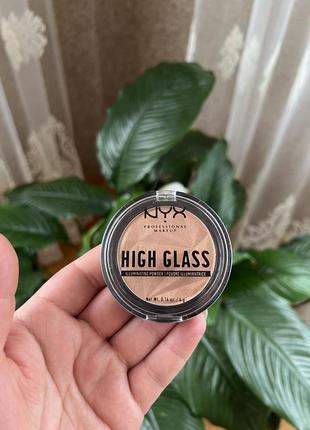 Хайлайтер для обличчя nyx professional makeup high glass1 фото