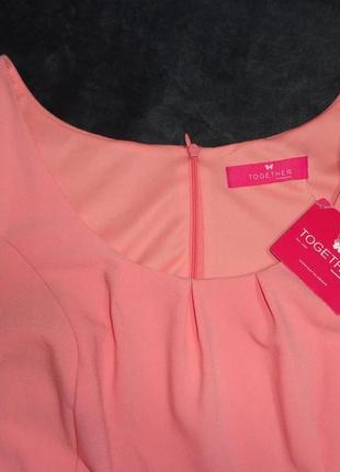 Розовое платье футляр, новое, с биркой6 фото