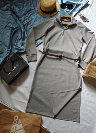 Сукня реглан з розрізами по боках