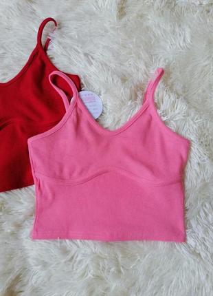 Майка топ топік в рубчик ефект корсета кісточок