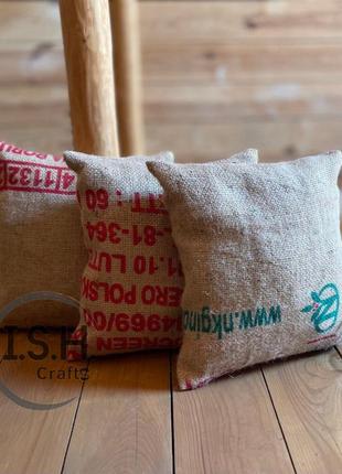 ♻️ подушка из кофейных мешков из индии 🇮🇳2 фото