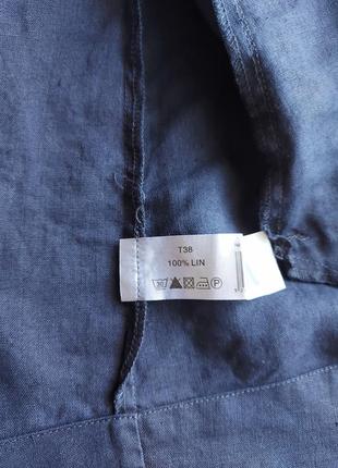 Льняной жакет пиджак блуза 100% лен без подкладки карманы, р. 3810 фото