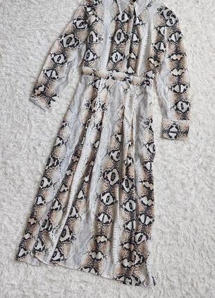Сукня з розпірками в зміїний принт4 фото
