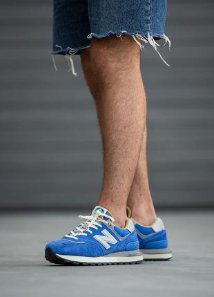 Кроссовки new balance 574 x bodega blue grey1 фото