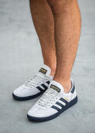 Кроссовки adidas spezial handball grey blue3 фото