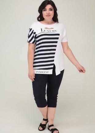 Модная женская футболка туника натали 2 большого размера 50-60 батал