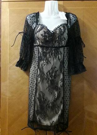 Новое изысканное платье с кружевым р.m от flamant rose