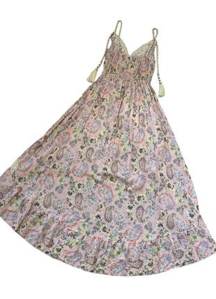Платье летнее розовое пейсли6 фото