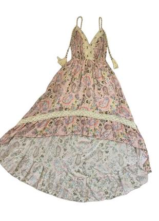 Платье летнее розовое пейсли2 фото