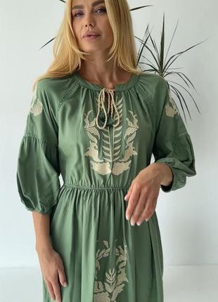 Платье из натуральной ткани вишивка4 фото
