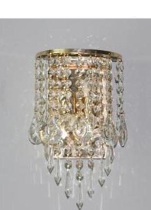 Світильник настінний, класичне бра sunlight кришталь золото з підсвіткою e1350/2w