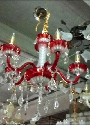 Люстра кришталева підвісна, світильник підвісний sunlight на 3 лампи 1015