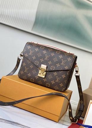 Сумка коричневая метис конверт канва луи витон в стиле louis vuitton