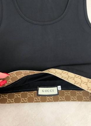 Спортивный прогулочный костюм топ+велосипедки гуччи gucci5 фото