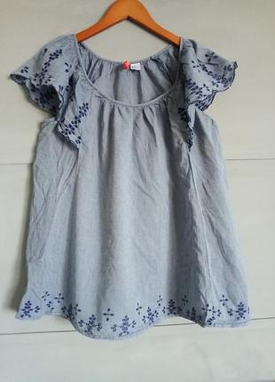 Стильна блуза. майка. туніка. оборки. вишивка. великий розмір. батал