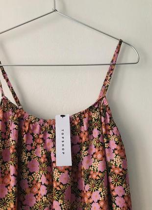 Новое свободное платье-комбинезон с разнообразным цветочным принтом asos topshop комбез ромпер7 фото