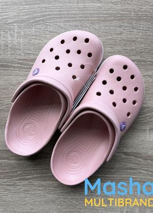 Кроксы женские розовые крокбэнд, crocs crocband2 фото