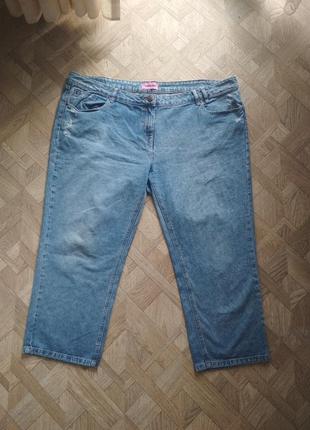Укороченные джинсы большого размера1 фото