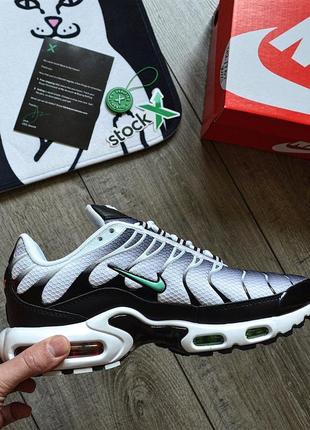 Шикарные кроссовки nike air max plus tn'white black mint green homme'2 фото