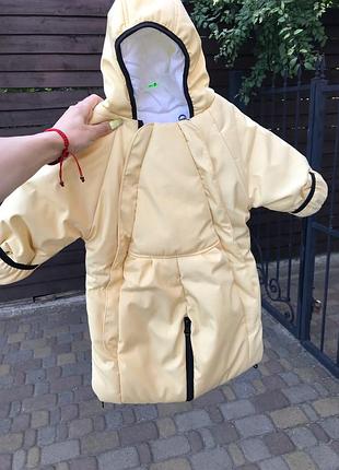 Фото 618к комбінезон — трансформер унісекс 3-12 місяців колір: світло-жовтий