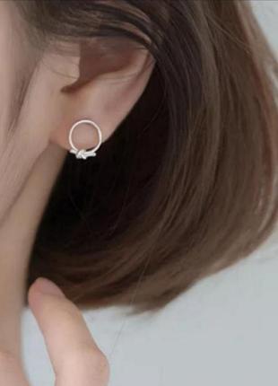 Серебряные серьги серебро 925 пробы сережки шарики гвоздики