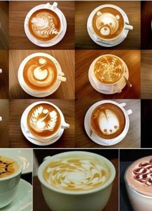 Трафареты для рисунков на кофе (набор из 16 штук)1 фото