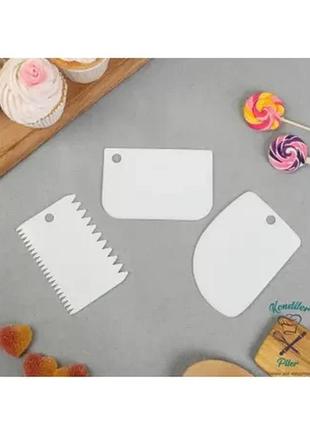 Набір кондитерських шпателей скребків 3 шт.