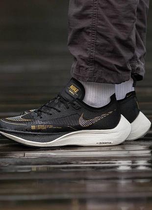 Мужские кроссовки nike zoom x black\gold#найк