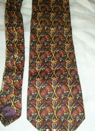 Галстук краватка 100%шелк винтаж1 фото