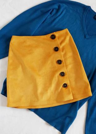 Юбка під замш на гудзиках primark