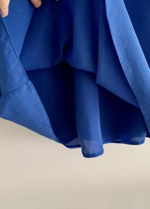 Новое шифоновое синее платье на бретелях от miss selfridge3 фото