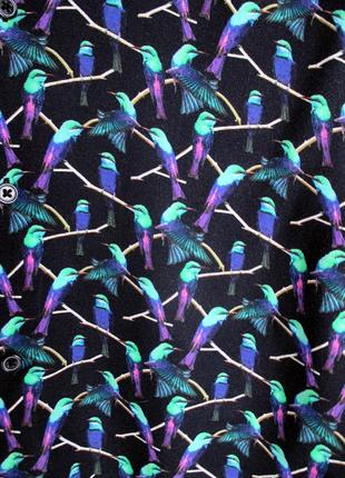 Шведка/рубашка  primark - viscose birds shirt6 фото