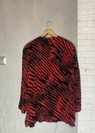 Винтажная удлиненная блуза блузка блузон очень большого размера батал bender clothing, xxxl 62-64р4 фото