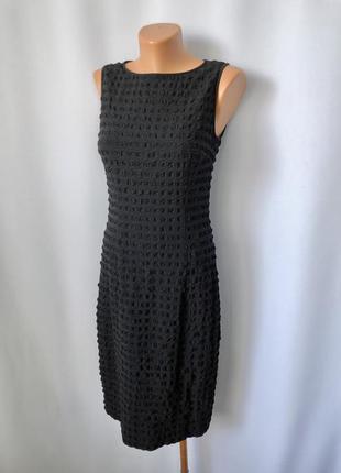 Cerutti 1881 сукня вінтаж чорна текстурована міді плаття