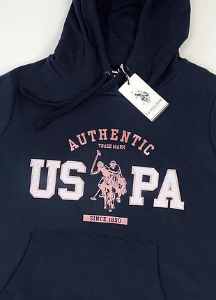 Худи u.s. polo assn uspa authentic since 1990 оригинал размер l xl темно синий3 фото