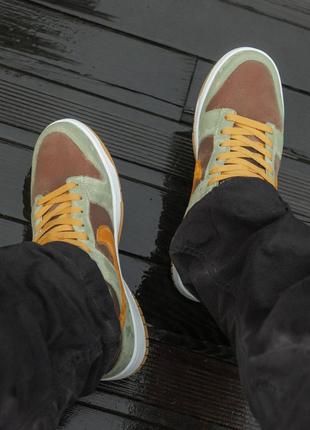 Кроссовки nike sb dunk low brown khaki6 фото