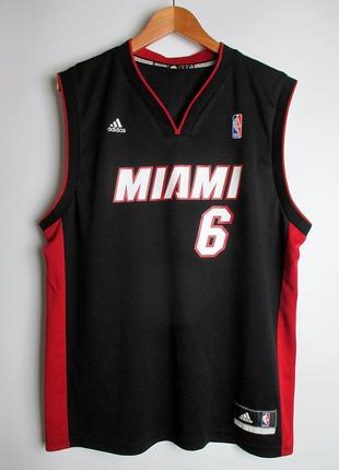 Баскетбольна майка/джерсі adidas "miami heat" lebron james