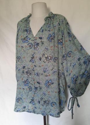 100% віскоза жіноча натуральна віскозна блуза, легка літня  блузка, дрібна квітка4 фото