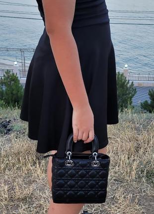 Трендовая, черная женская сумка в стиле диор, хорошее качество!9 фото
